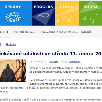 Napsali o nás: Proglas.cz